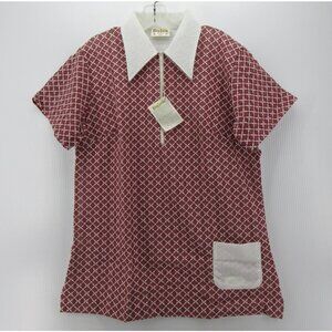 VTG King Louie Polo Shirt XL Bowling Shirt 70s Dagger Collar 40 NEW